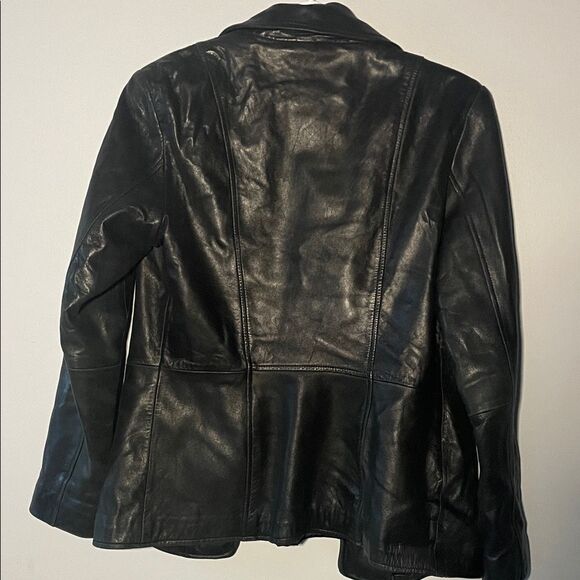 Gantos Vintage Women's Classic Black Leather Jacket - Picture 6 of 6